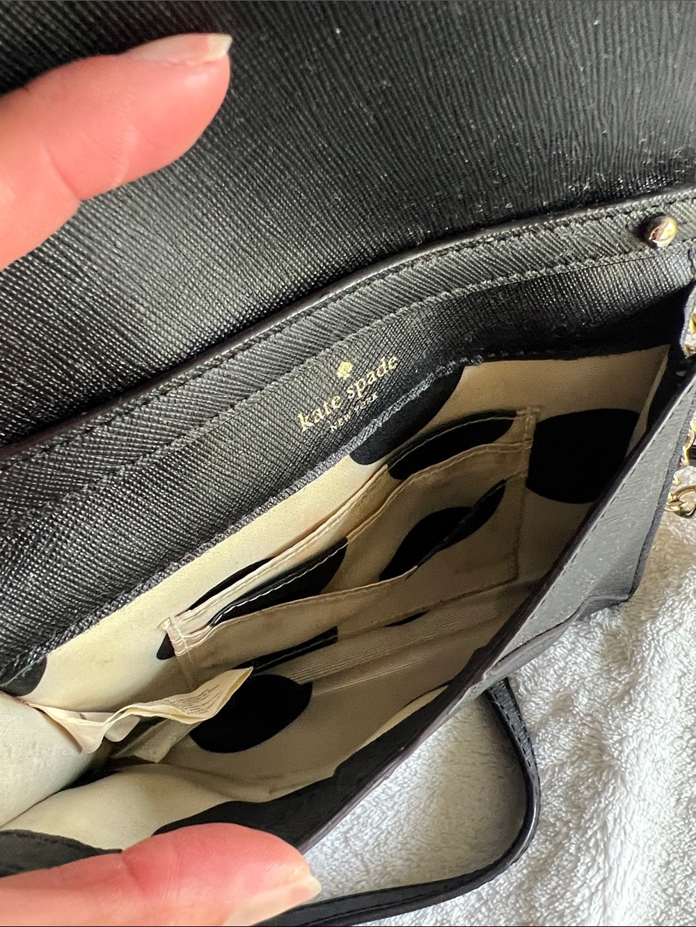 Kate Spade Crossbody Bag - Black Envelope - Picture 5 of 9